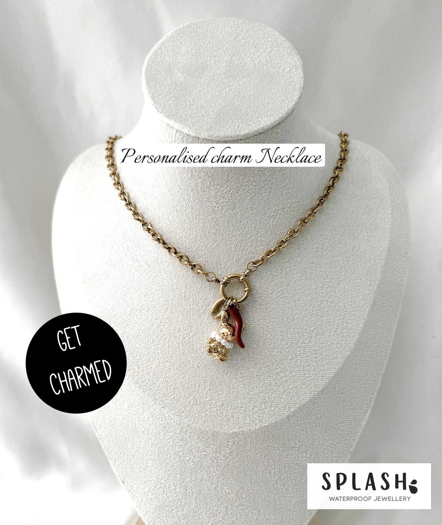 Get Charmed Gold Necklace + 2 Charms