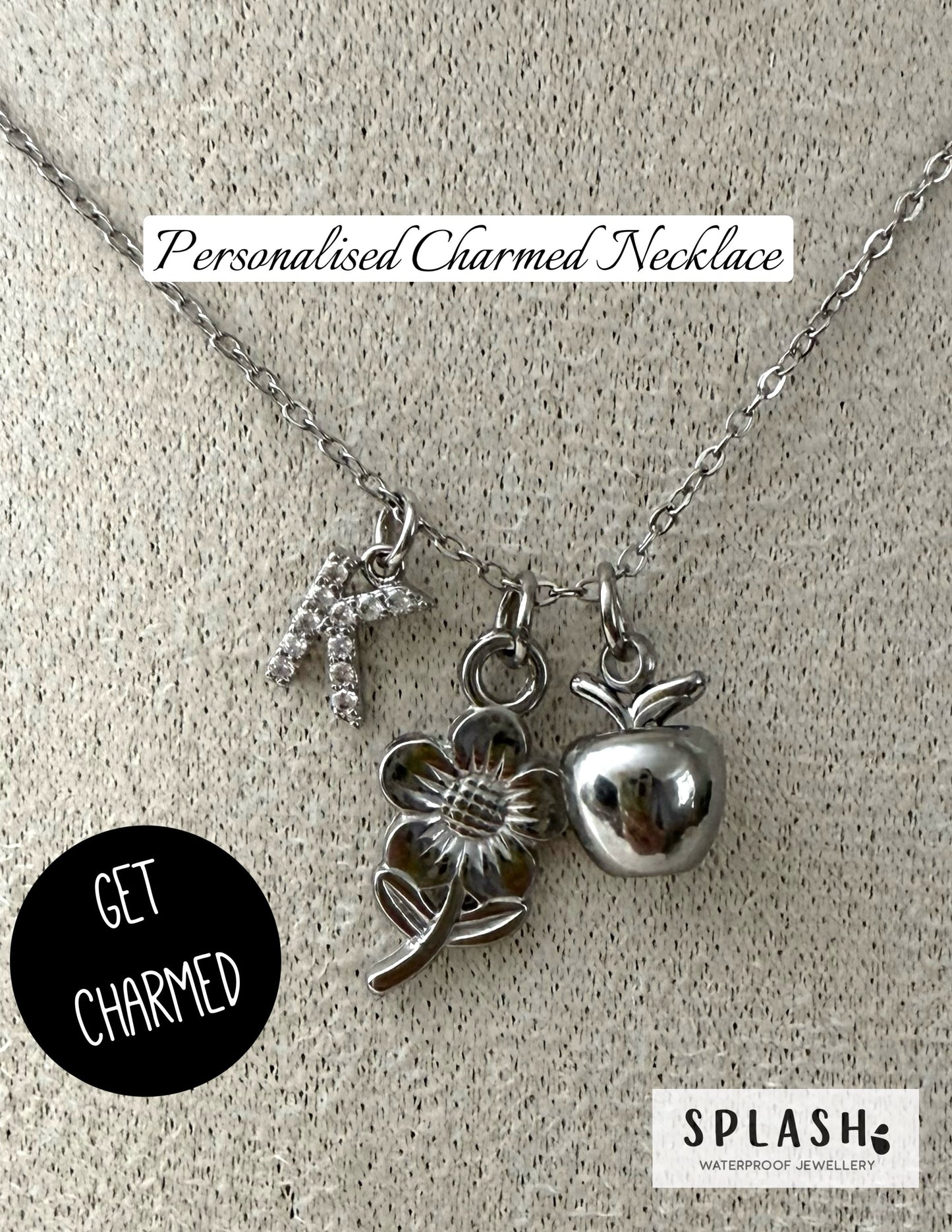 Get Charmed Silver Necklace + 3 Charms