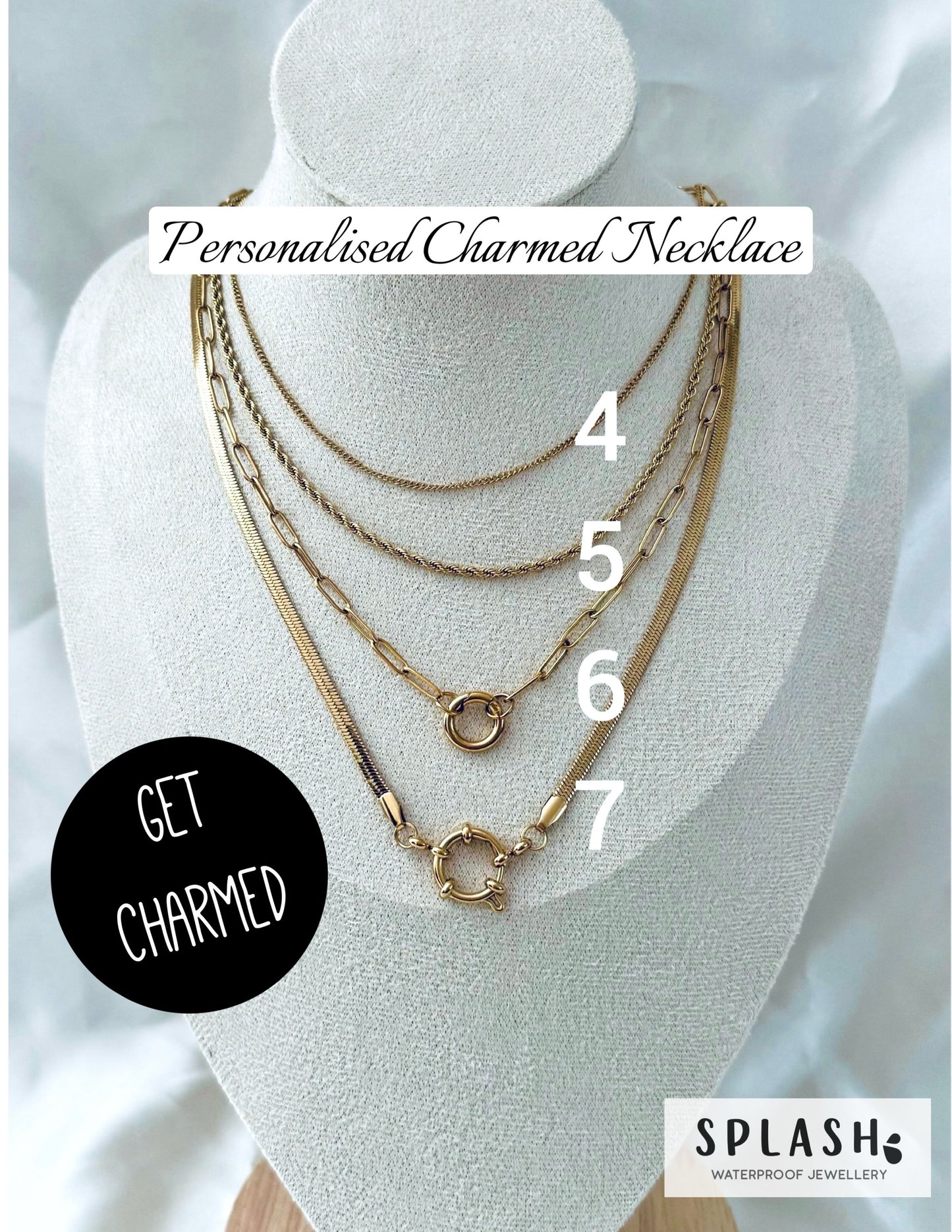 Get Charmed Gold Necklace + 2 Charms